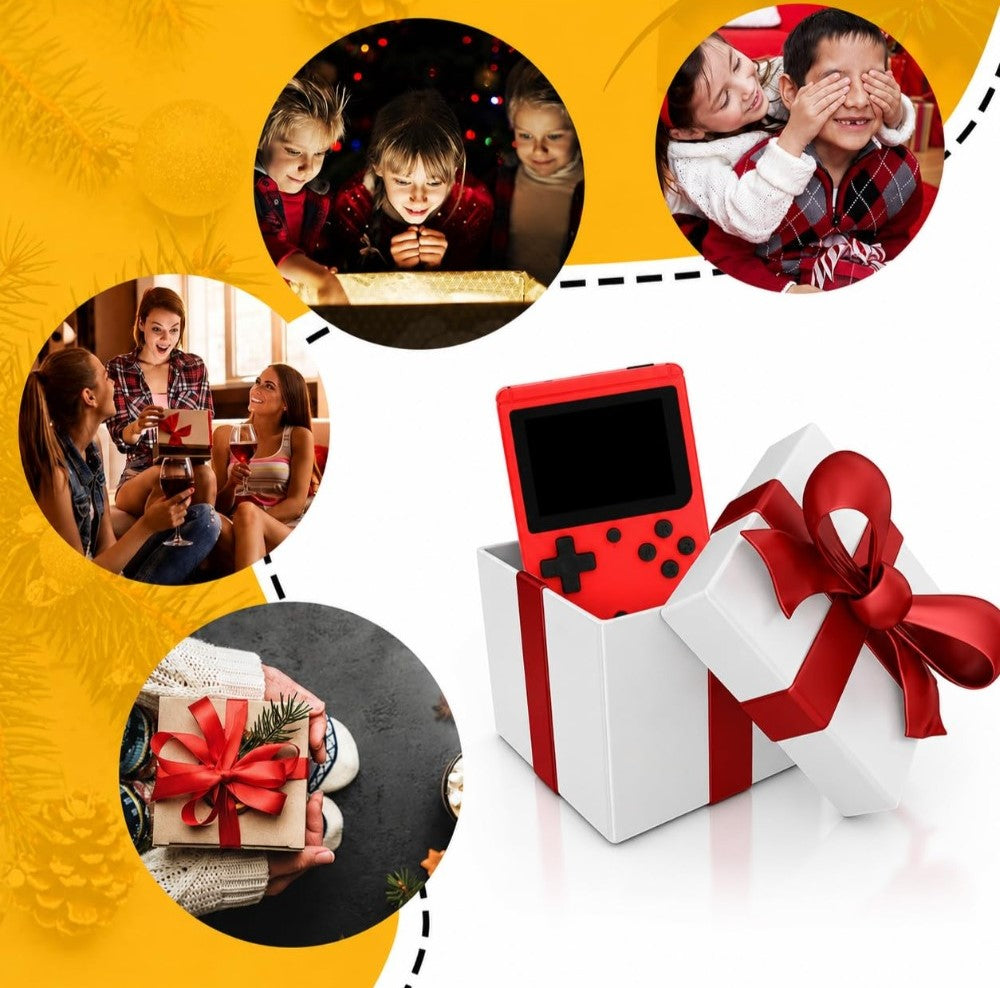 Generic Plastic Retro Handheld Gaming Console for Kids (Red)