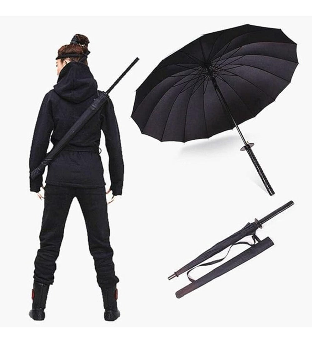 Generic Metal-Plastic Katana Umbrella (Black)
