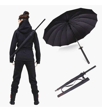 Generic Metal-Plastic Katana Umbrella (Black)