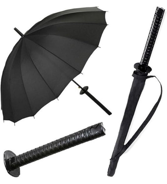 Generic Metal-Plastic Katana Umbrella (Black)