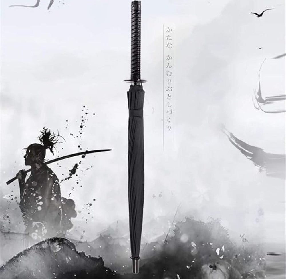 Generic Metal-Plastic Katana Umbrella (Black)