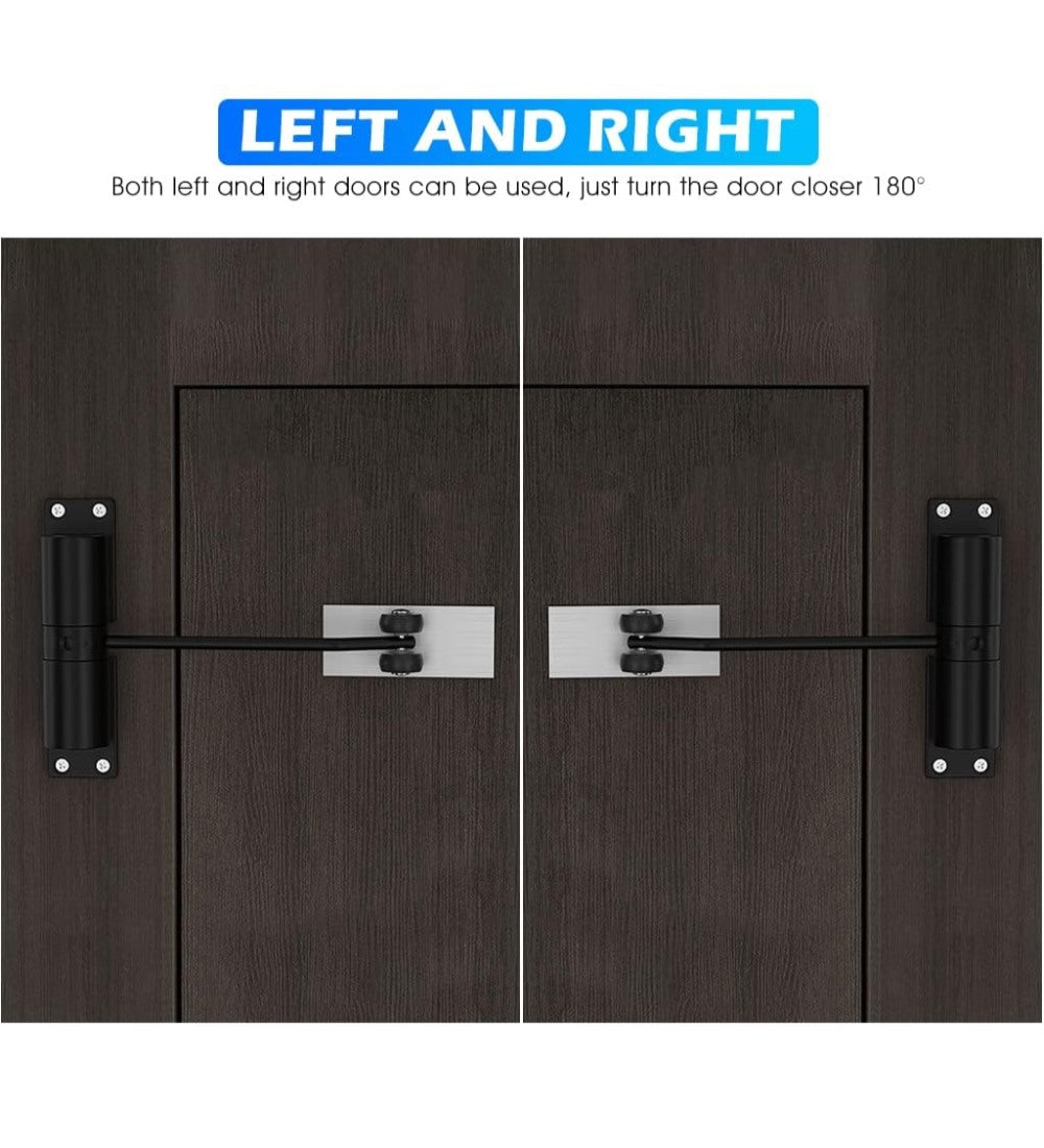 Generic Aluminium Alloy Automatic Door Closer (Black)