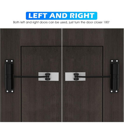 Generic Aluminium Alloy Automatic Door Closer (Black)