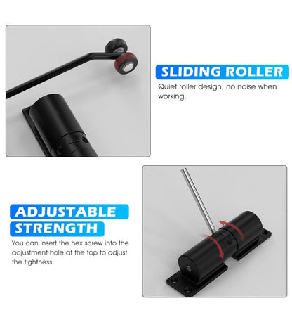 Generic Aluminium Alloy Automatic Door Closer (Black)