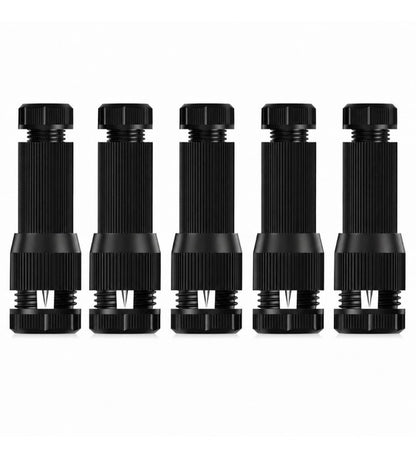 Generic Metal-Plastic Low Voltage Wire Connector 5 Pieces Set (Black)