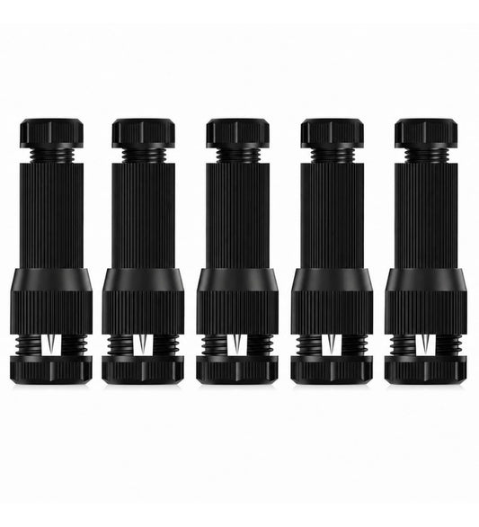 Generic Metal-Plastic Low Voltage Wire Connector 5 Pieces Set (Black)