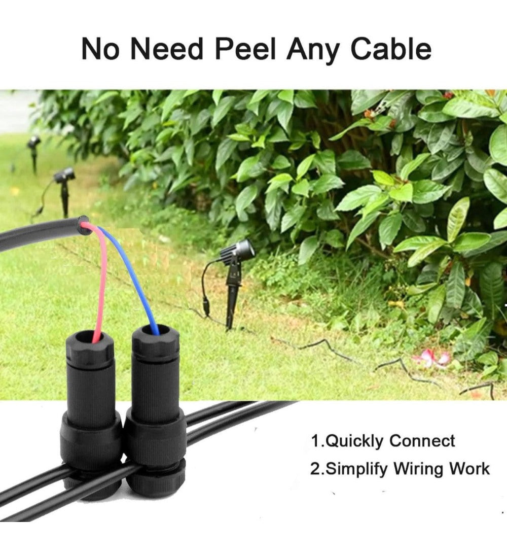 Generic Metal-Plastic Low Voltage Wire Connector 5 Pieces Set (Black)