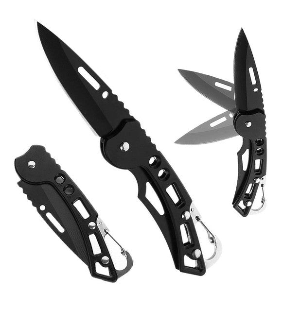 Generic Stainless Steel Keychain Pocket Knife (Black)