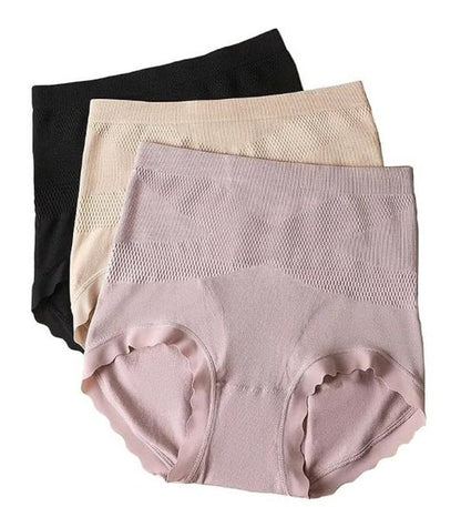 Generic Nylon Women's Seamless High Waist Hipster 105 Panty Free Size (Multicolor)