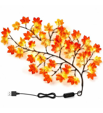 Generic Plastic-Copper Maple Leaf Tree Light (Multicolor)