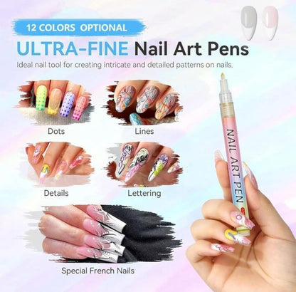Generic Plastic Nail Art Maker Pen (Multicolor)
