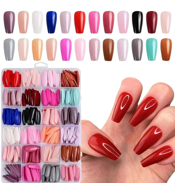 Generic ABS 576 Pcs Nails Set (Multicolor)