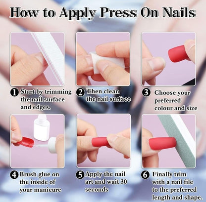 Generic ABS 576 Pcs Nails Set (Multicolor)