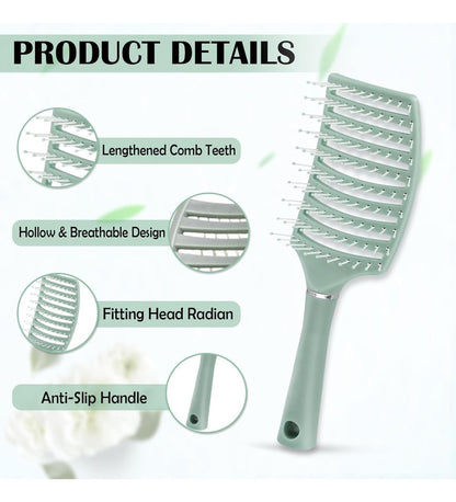 Generic Plastic Detangling Hair Brush (Multicolor)