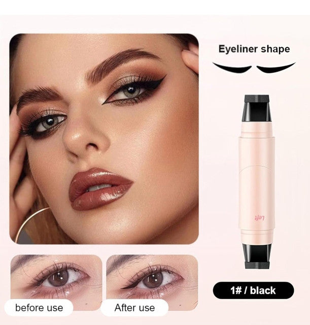 Generic Plastic Winged Eyeliner Stamp (Pink-Black)