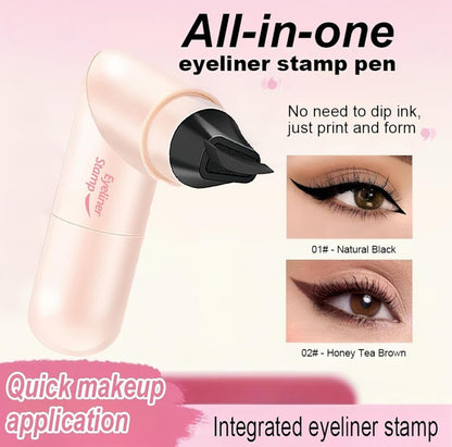 Generic Plastic Winged Eyeliner Stamp (Pink-Black)