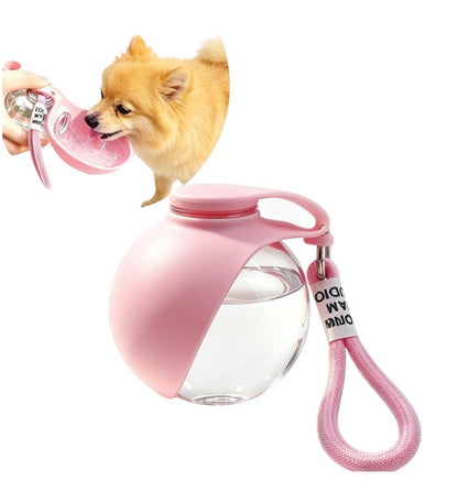 Generic Plastic-Silicone Dog Water Dispenser (Pink)