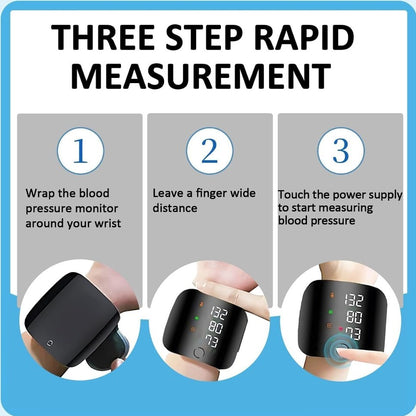 Generic Plastic Digital Wrist Blood Pressure Monitor (Black)