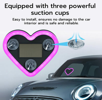 Generic Plastic Heart Shape Car Light (Pink)