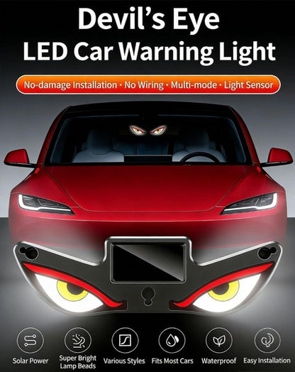 Generic Plastic Devils Eyes LED Car Light (Red-Yellow)