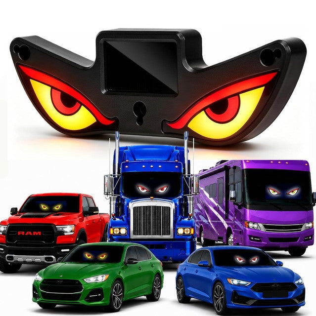Generic Plastic Devils Eyes LED Car Light (Red-Yellow)