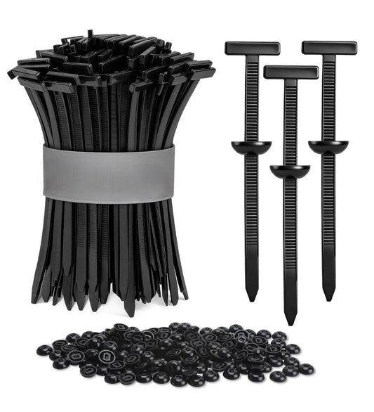 Generic Nylon 150 Pieces set Nylon Universal Cable Tie Buckle Set (Black)