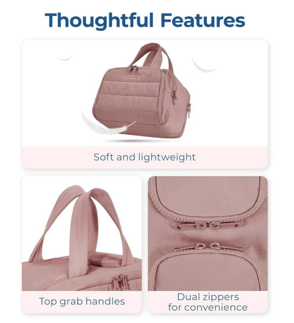 Generic Polyester 4-In-1 Travel Toiletry Bag (Peach)