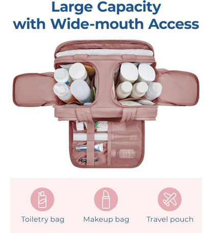 Generic Polyester 4-In-1 Travel Toiletry Bag (Peach)