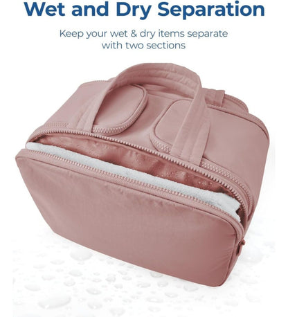 Generic Polyester 4-In-1 Travel Toiletry Bag (Peach)