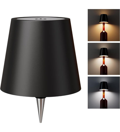 Generic Plastic Wireless Wine Bottle Lamp (Black)