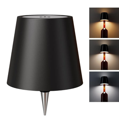 Generic Plastic Wireless Wine Bottle Lamp (Black)