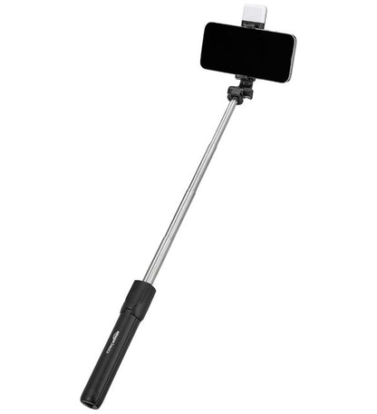 Generic Plastic -Stainless Steel Selfie Stick (Black)
