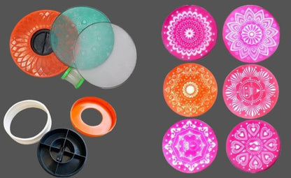 Generic Plastic Rangoli Making Kit (Multicolor)