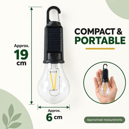 Solar Hanging Camping Lantern With Usb-c Charging And Warm Led Glow (1 Pc)