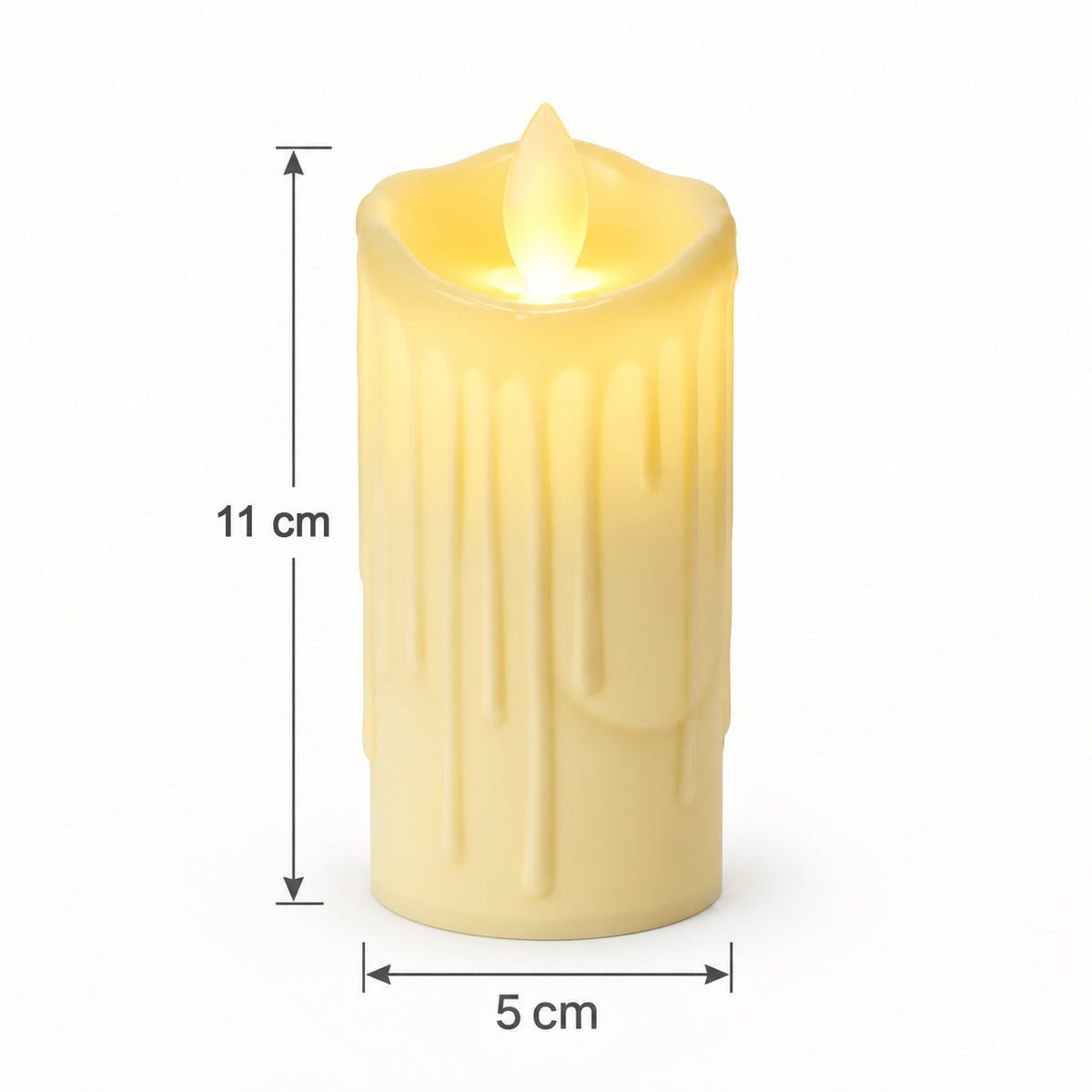Flameless Led Pillar Candle For Festive Table And Home Decor (3 Pc)
