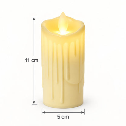 Flameless Led Pillar Candle For Festive Table And Home Decor (3 Pc)
