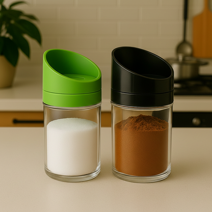 Apex Slant-lid Kitchen Storage Jar Set (2 Pc)