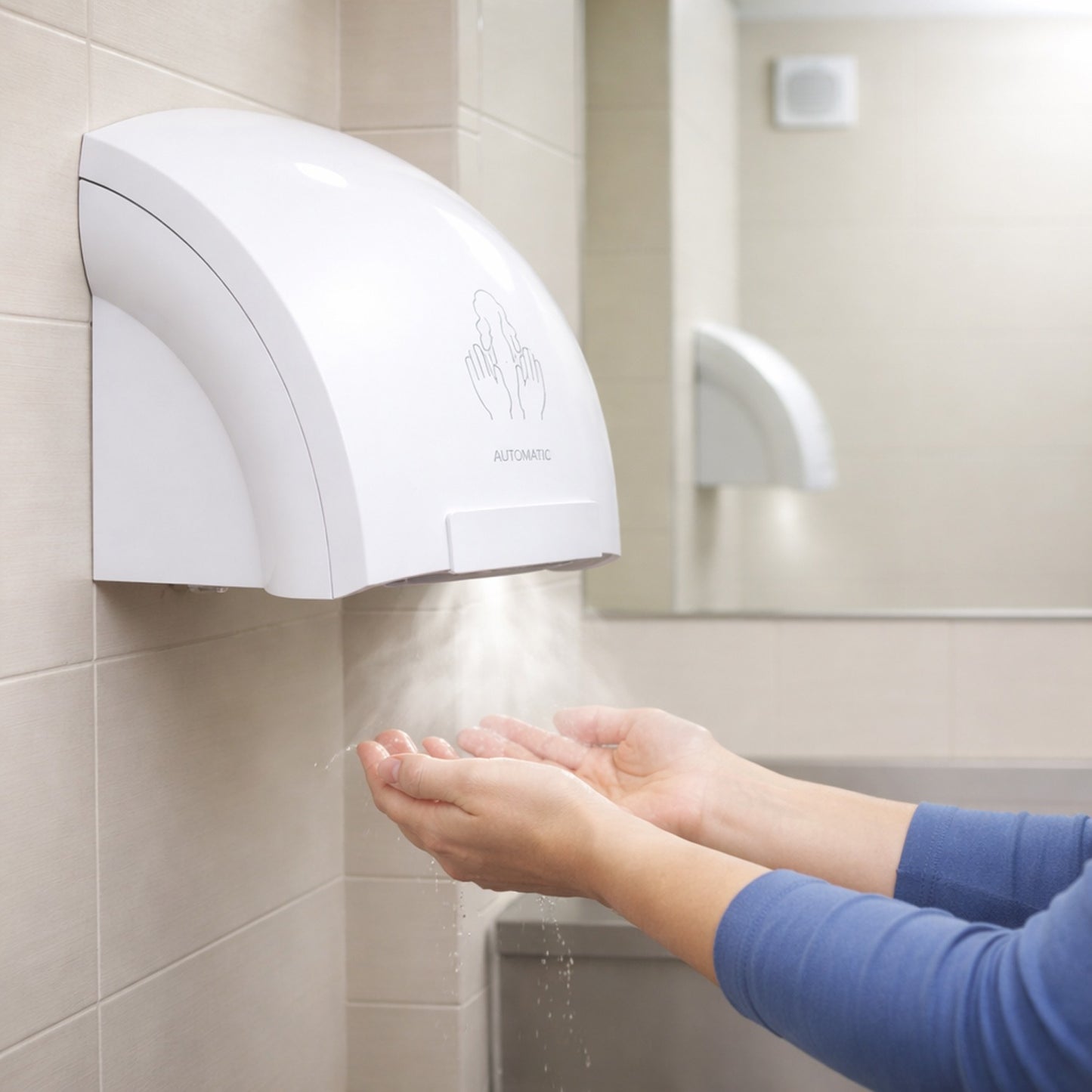 Electric Wall Mounted Automatic Sensor Hand Dryer (1 Pc)