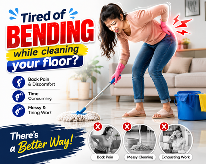 Magic Spin Mop with Bucket Set for Floor Cleaning with 2 Refill Head