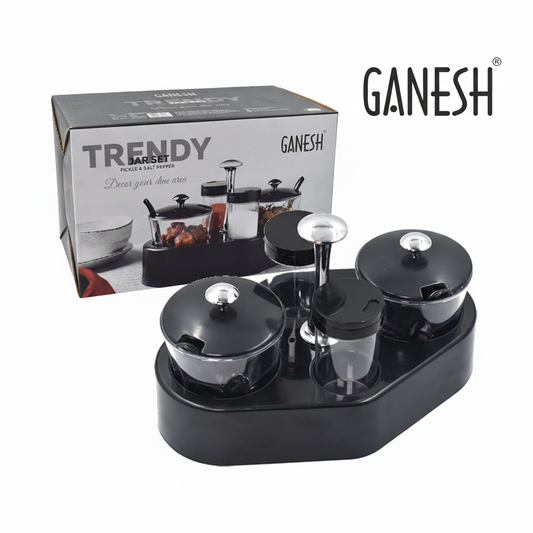 Ganesh Rendy Condiment Set For Kitchen Transparent Jar Spice Set  (Plastic)