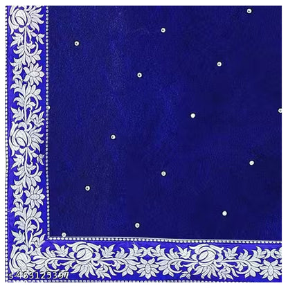 Gorgeous Embroidered Velvet Saree