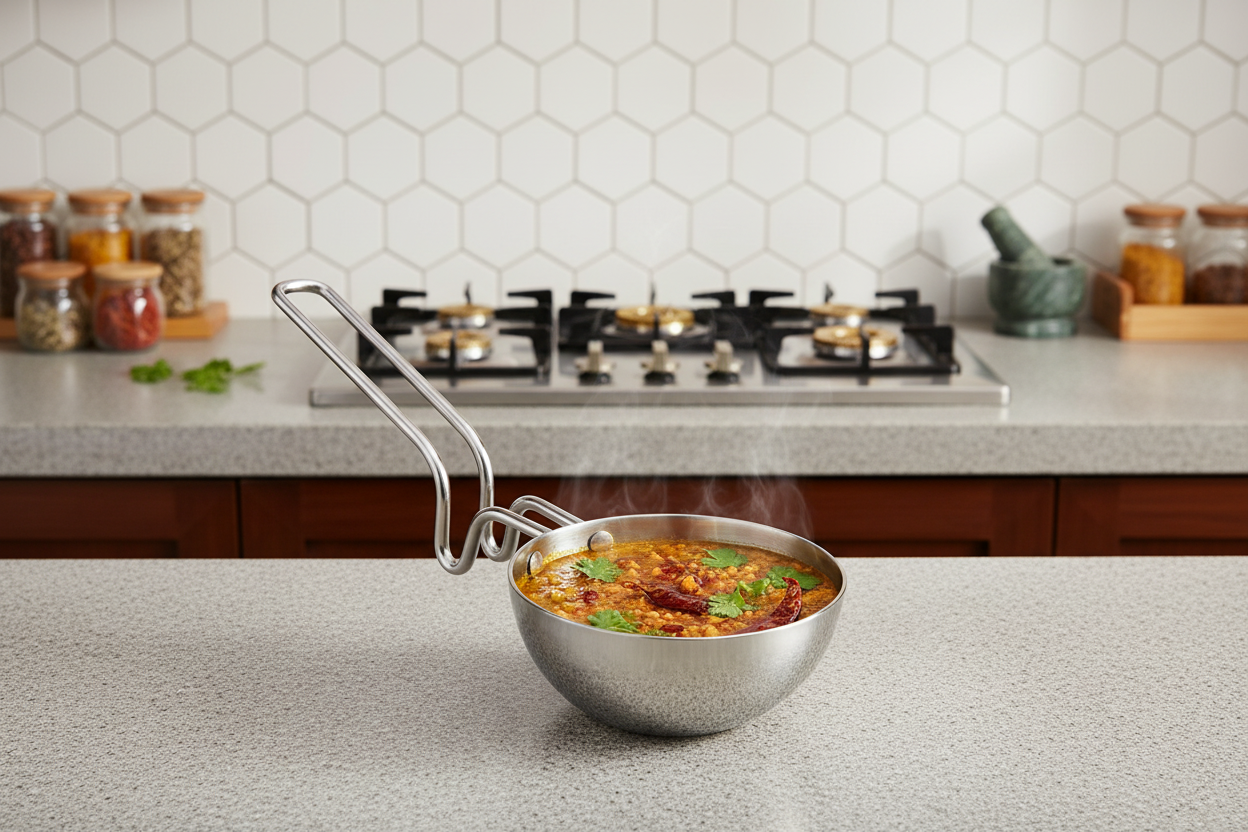 Aluminium Tadka Pan for Cooking Purpose