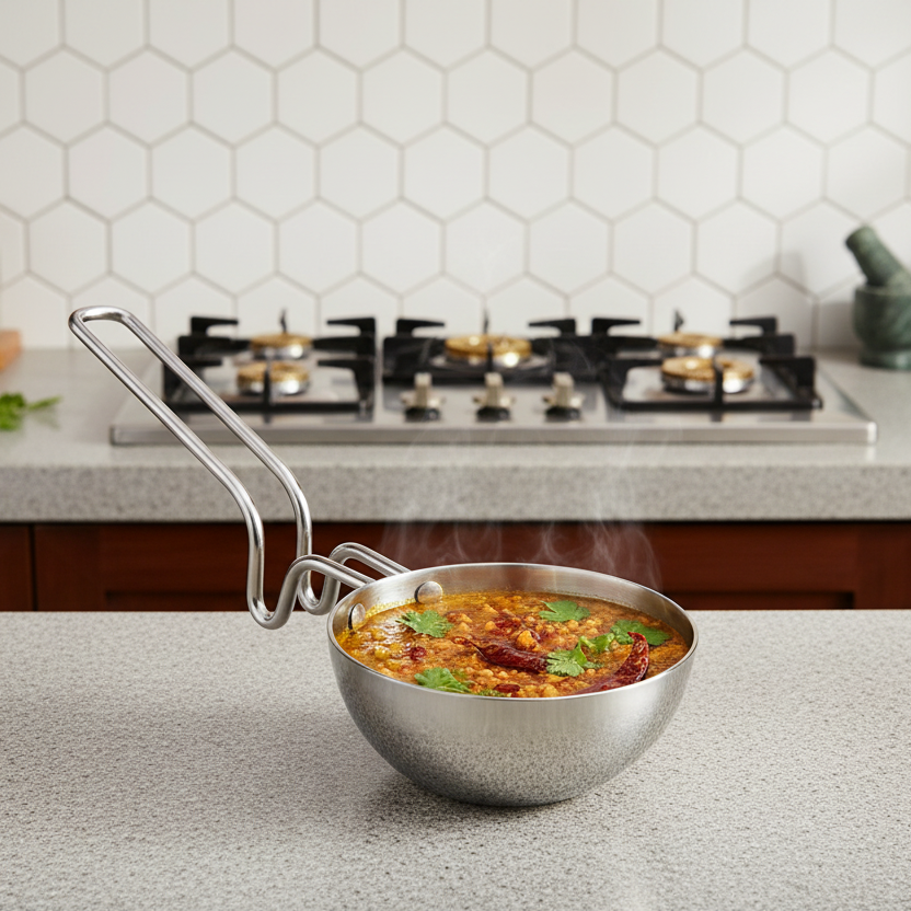 Aluminium Tadka Pan for Cooking Purpose