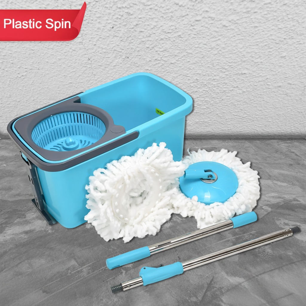 Quick Spin Mop Plastic Spin Bucket Floor Cleaning Easy Wheels  Big Bucket Floor Cleaning Mop With Bucket