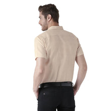 Load image into Gallery viewer, Beige Cotton Half Sleeve Solid Formal Shirt