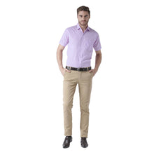 Load image into Gallery viewer, Purple Cotton Half Sleeve Solid Formal Shirt
