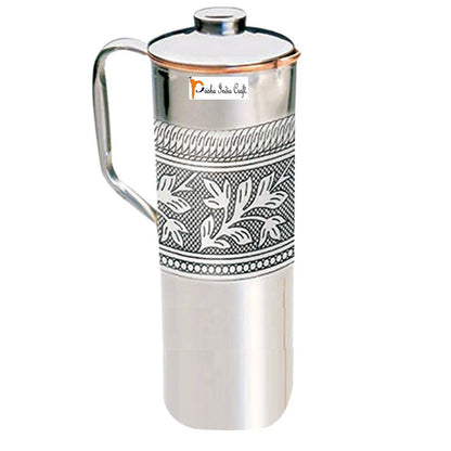 Silver Pure Copper Jug Pitcher 900 ML