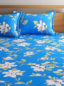 Super Premium Double Bed Sheet With 2 Pillow Cover-104Tc