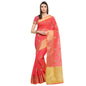 Women's embroided kota doria cotton saree with unstitched blouse piece