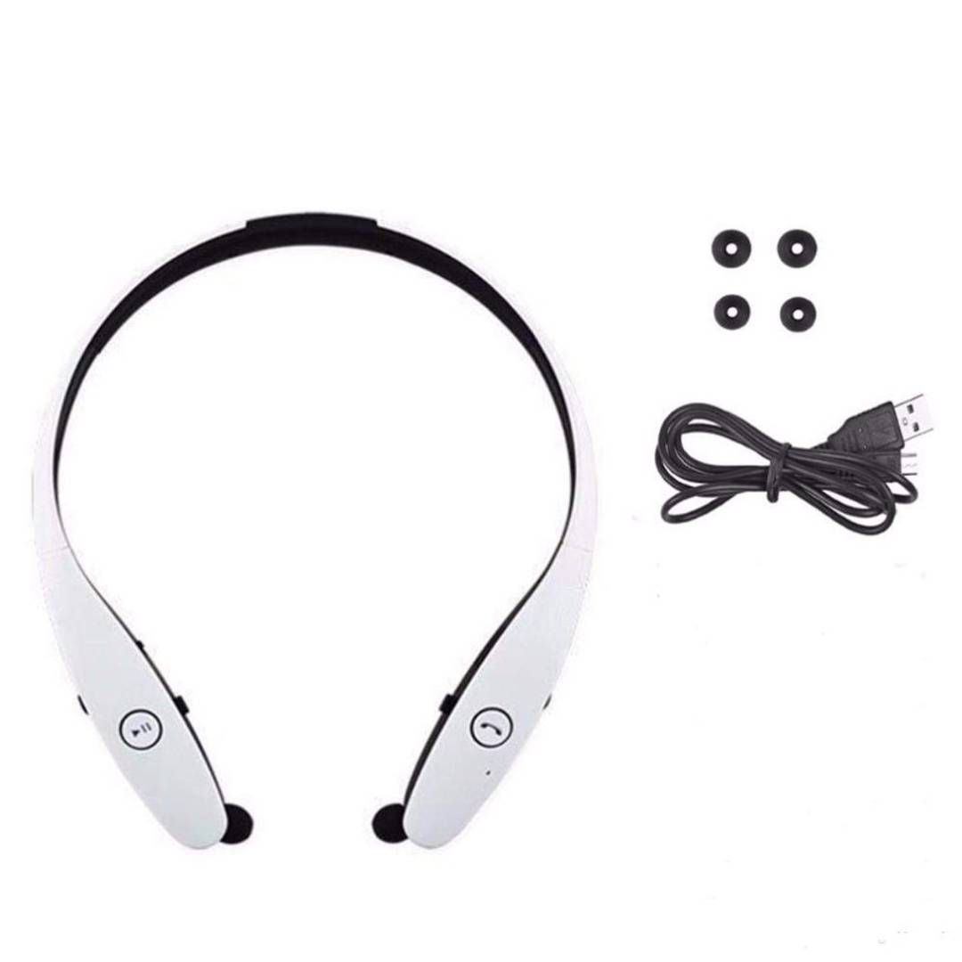 White Bluetooth wireless headphone